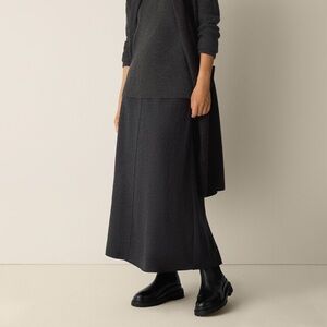 Eileen Fisher Charcoal Wool Maxi Skirt